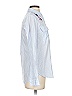 Express Solid Floral Blue Long Sleeve Blouse Size XS - photo 4