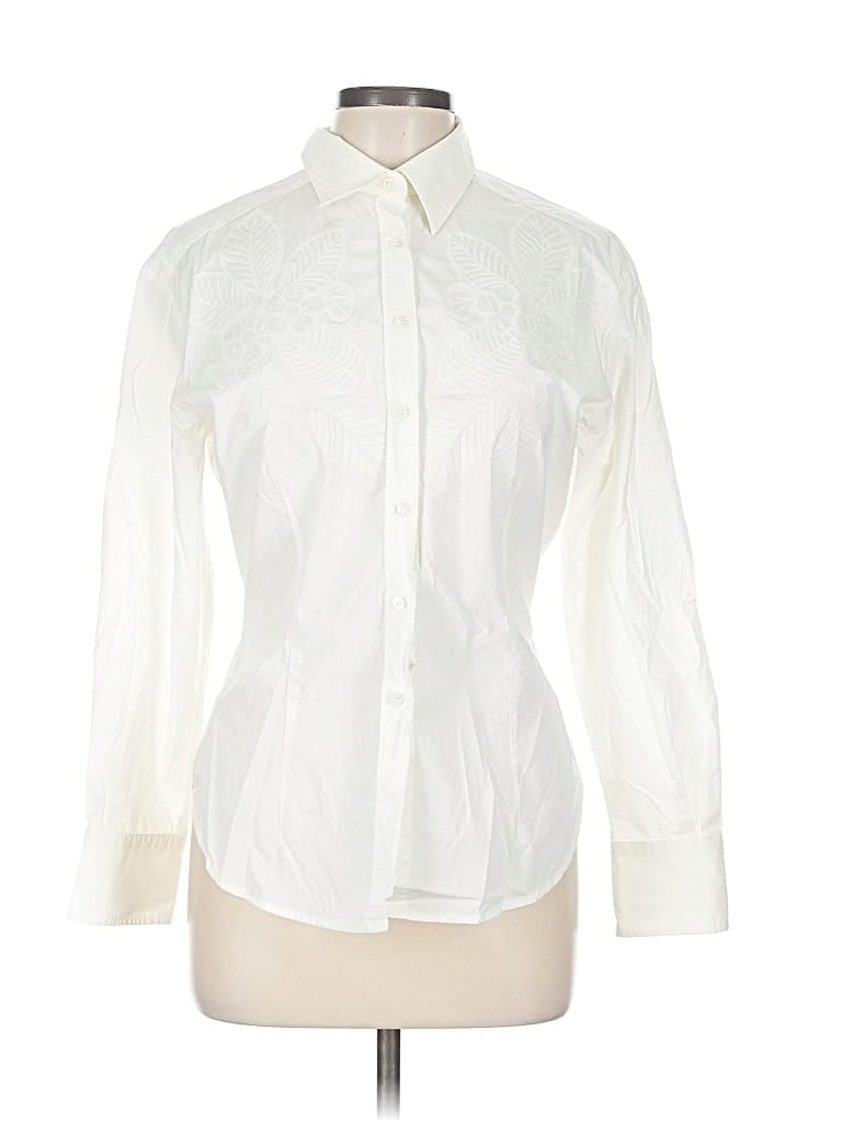 Click to view more detailed imagery on our partner's website Pre-owned Les Copains Long Sleeve Blouse In White