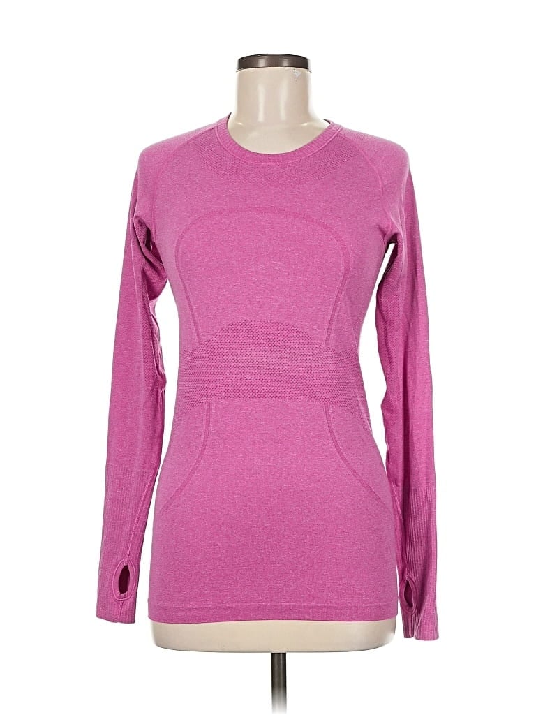 Pre-owned Lululemon Athletica Long Sleeve T-shirt In Purple