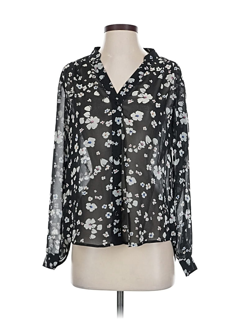 CABI Pre-owned Long Sleeve Blouse In Black