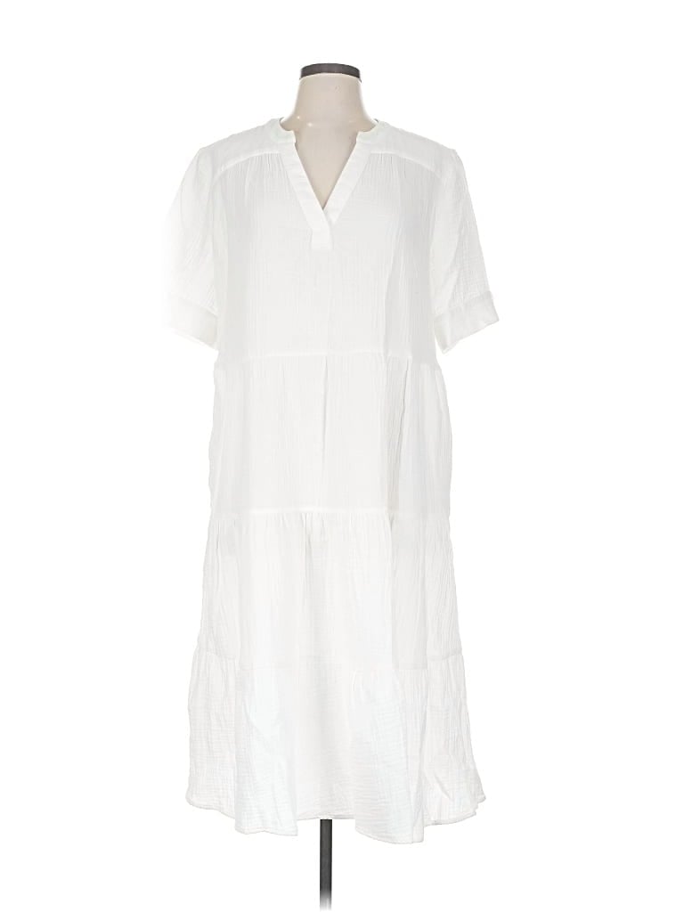 Pre-owned Chico's Casual Dress In White
