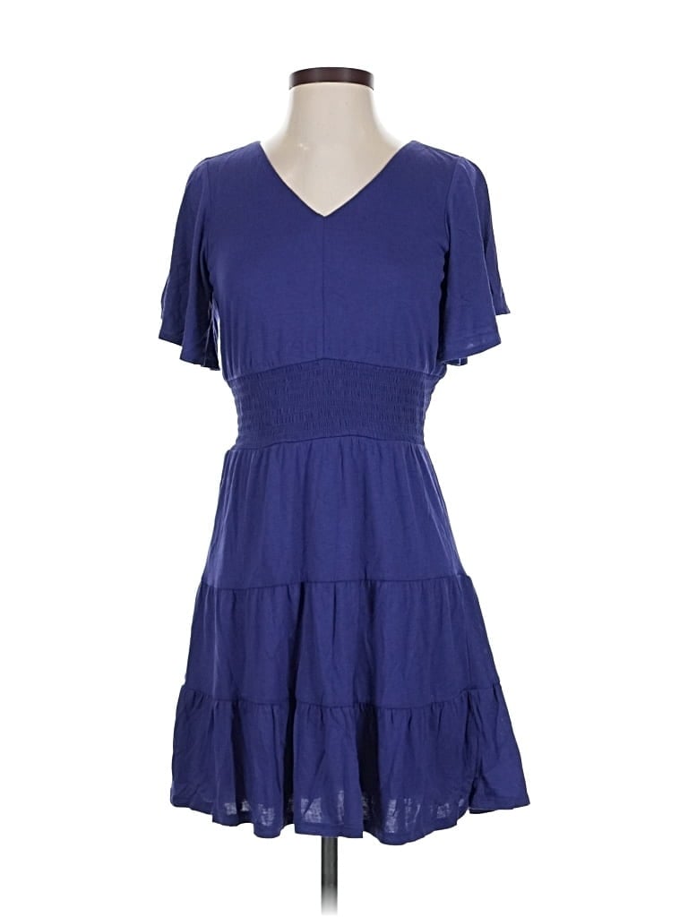 Pre-owned Ann Taylor Loft Casual Dress In Blue