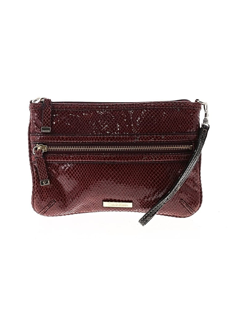 Click to view more detailed imagery on our partner's website Pre-owned Calvin Klein Leather Wristlet In Brown