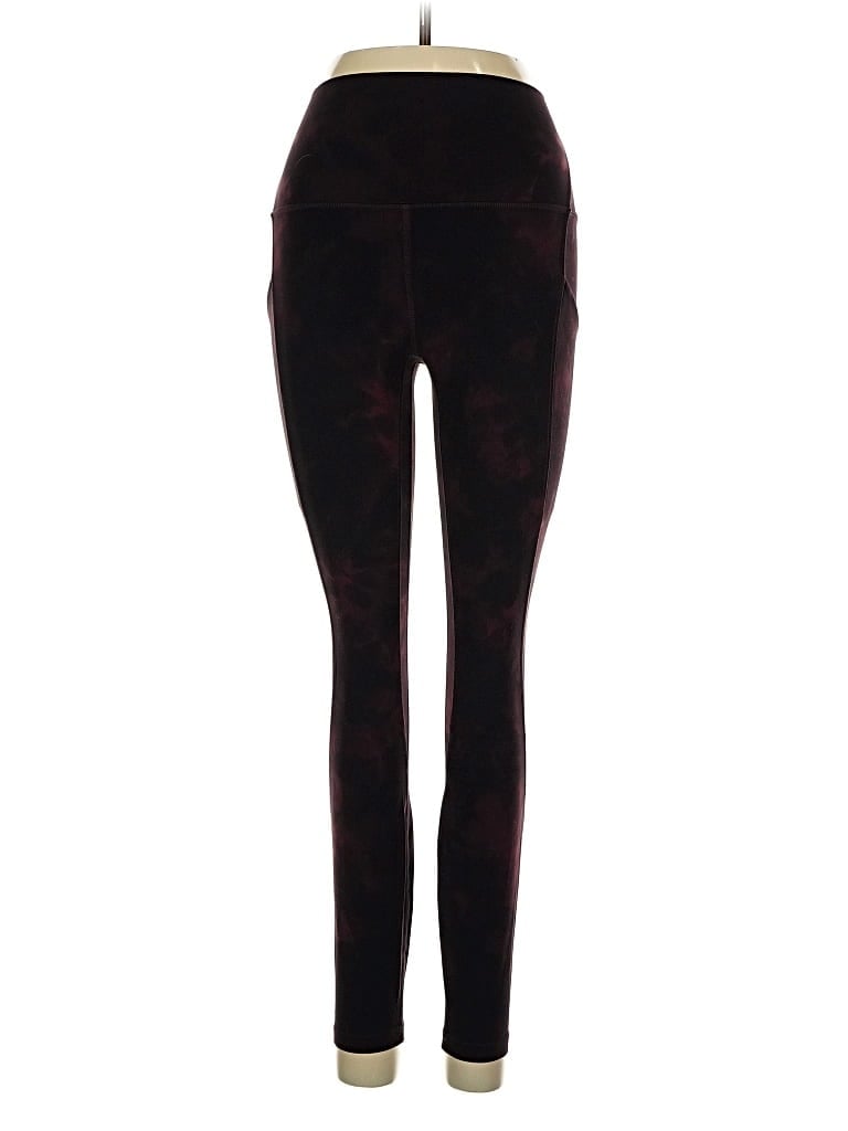 Pre-owned Lululemon Athletica Casual Pants In Burgundy