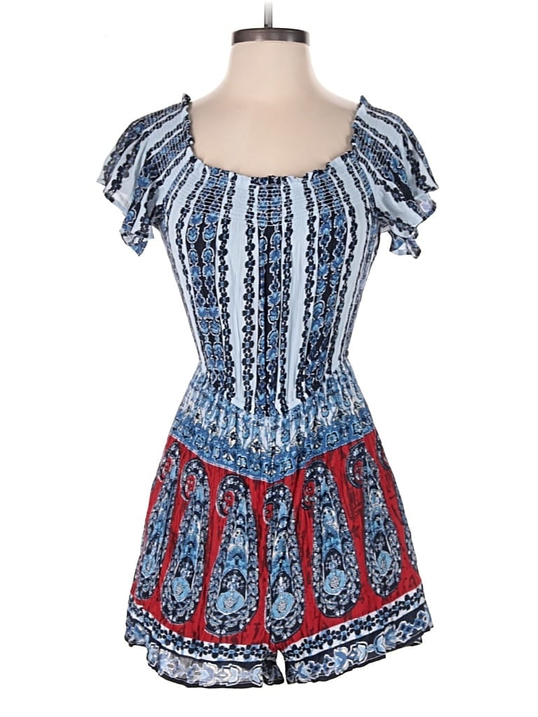 Pre-owned Blue Rain Romper In Blue