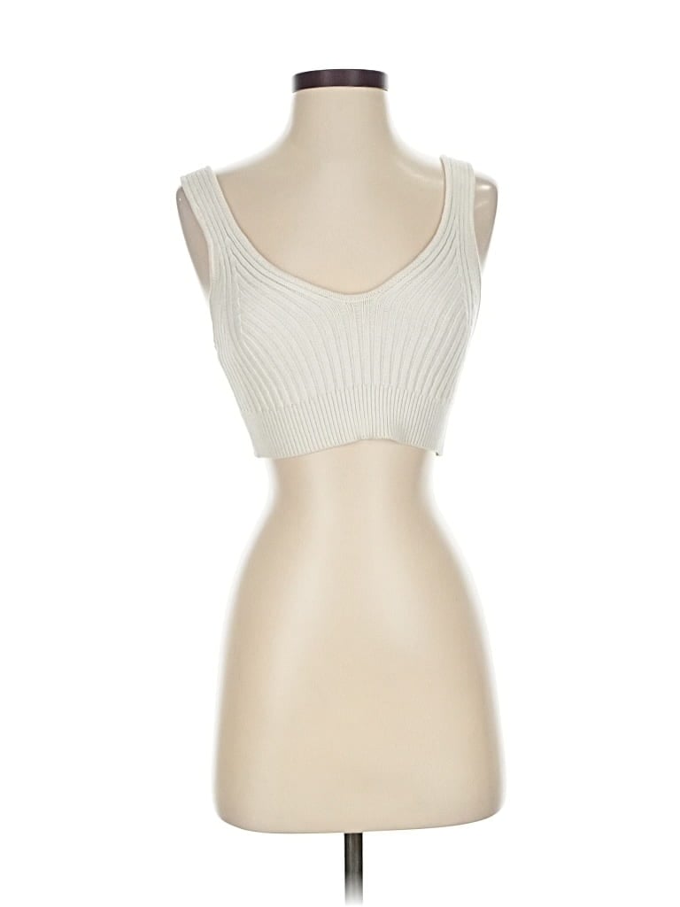 URBAN OUTFITTERS Pre-owned Tank Top Ivory Strapless Neckline Tops In White