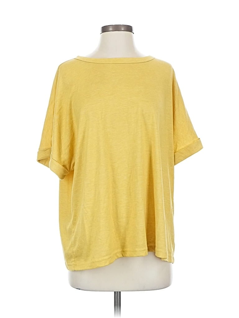Pre-owned Unbranded Short Sleeve T-shirt In Yellow