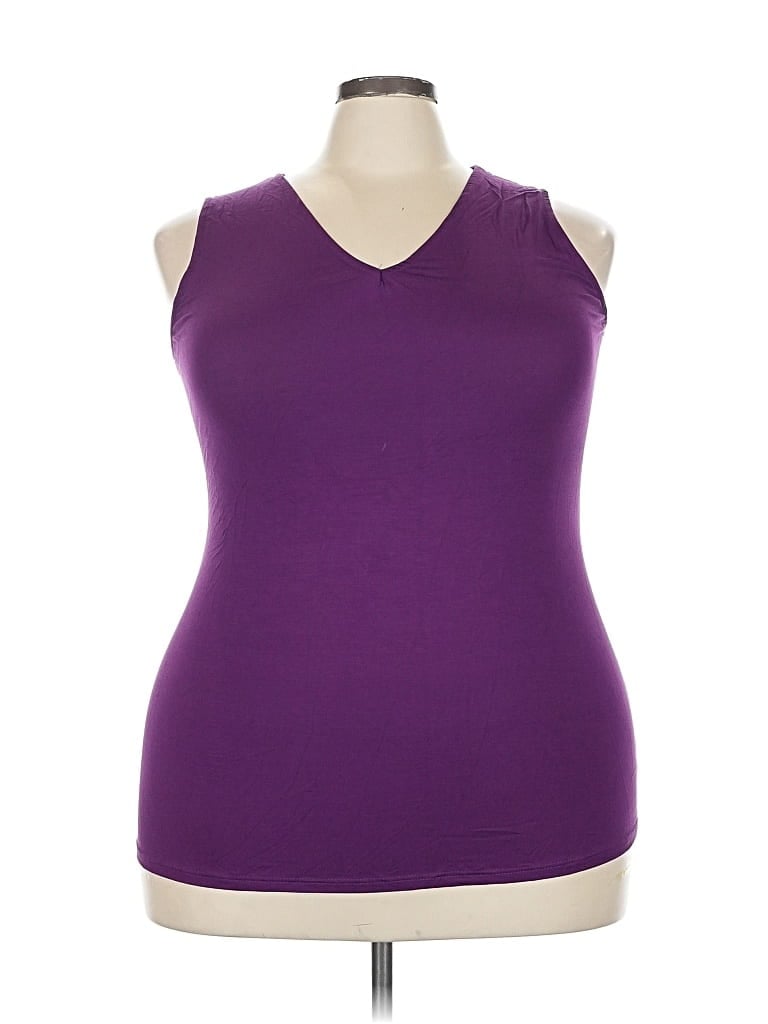 Pre-owned Agnes & Dora Sleeveless Top Purple V Neck Tops