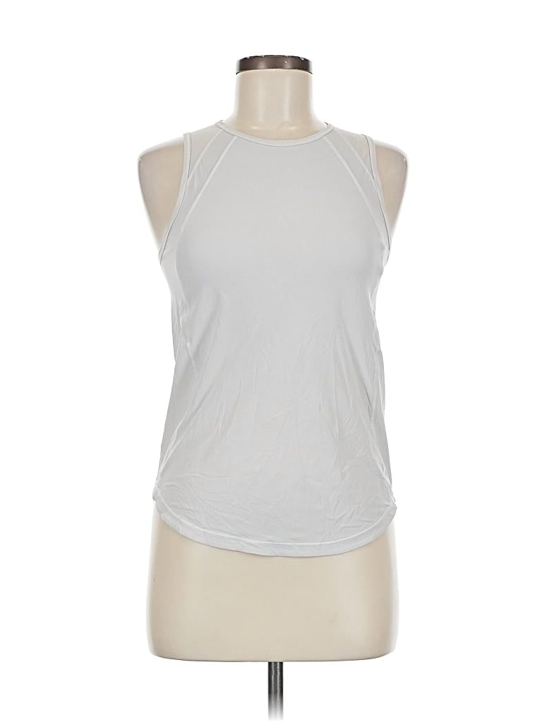 Pre-owned Lululemon Athletica Tank Top White Halter Neckline Tops