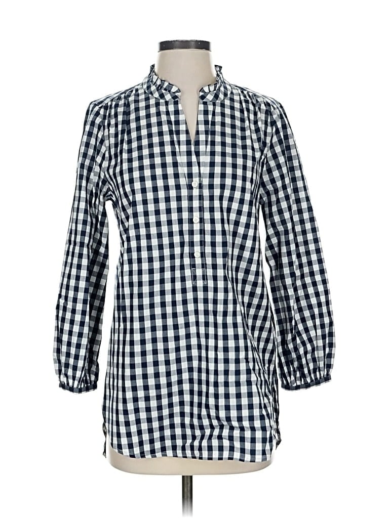 J.crew Factory Store 3/4 Sleeve Button Down Shirt In Multi