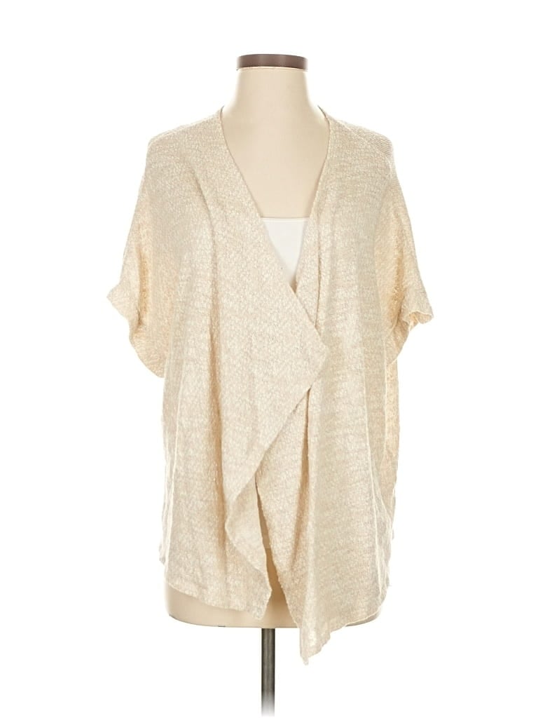 Pre-owned Downeast Cardigan Sweater In White