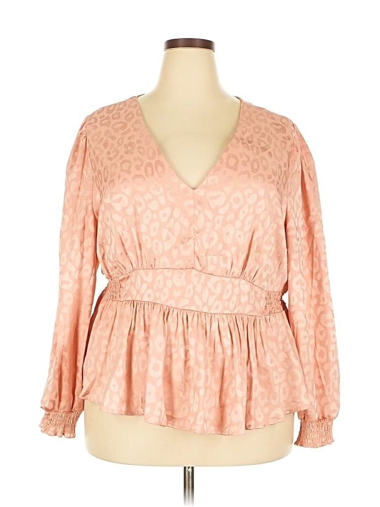 Assorted Brands 3/4 Sleeve Blouse In Pink