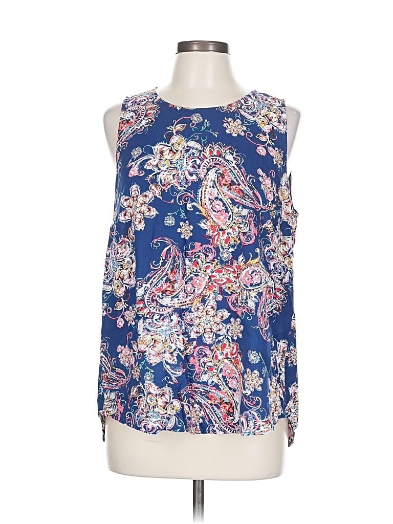 Pre-owned Pale Sky Sleeveless Blouse In Blue