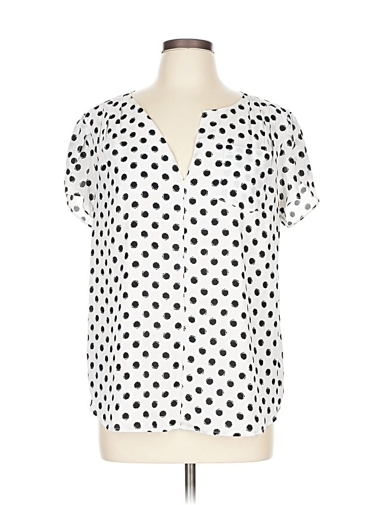Pre-owned 41hawthorn Short Sleeve Blouse In White