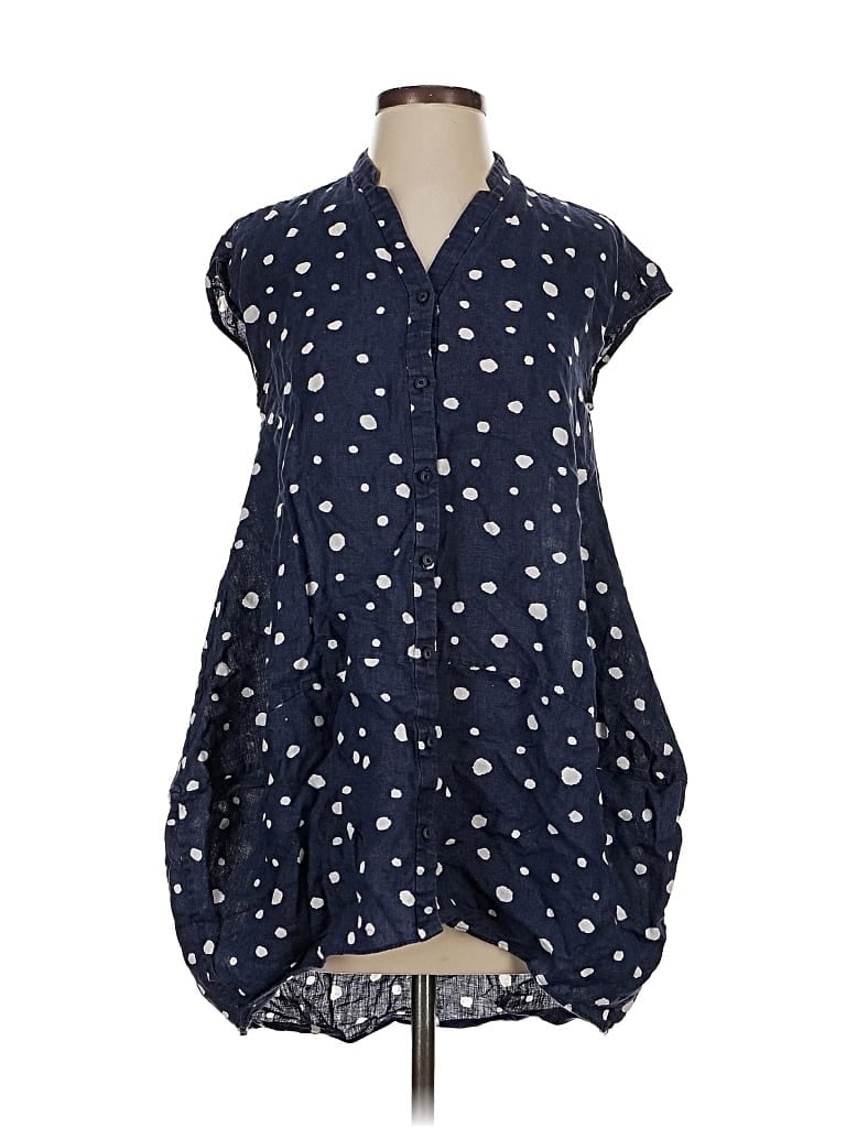 Pre-owned Assorted Brands Short Sleeve Button Down Shirt In Blue