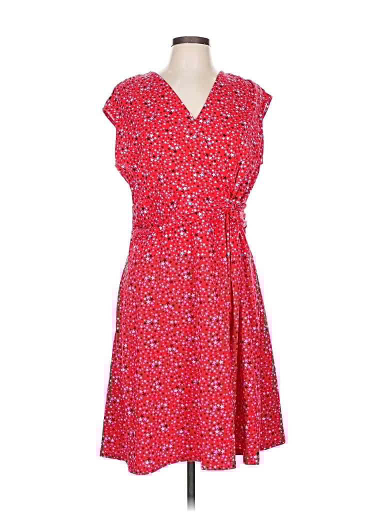 Pre-owned Lands' End Casual Dress In Red