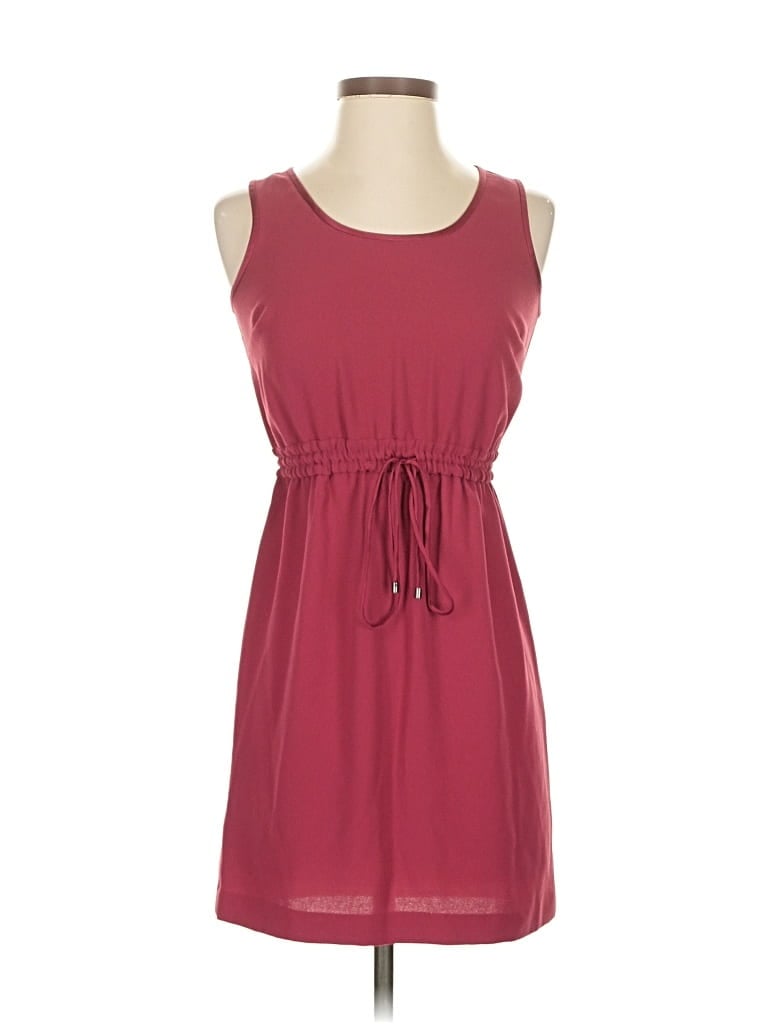 Pre-owned Ann Taylor Loft Casual Dress In Burgundy