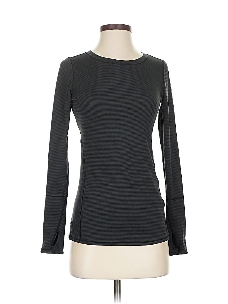 Pre-owned Zella Long Sleeve T-shirt In Gray