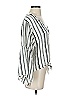 Assorted Brands Stripes Gray 3/4 Sleeve Blouse Size S - photo 4