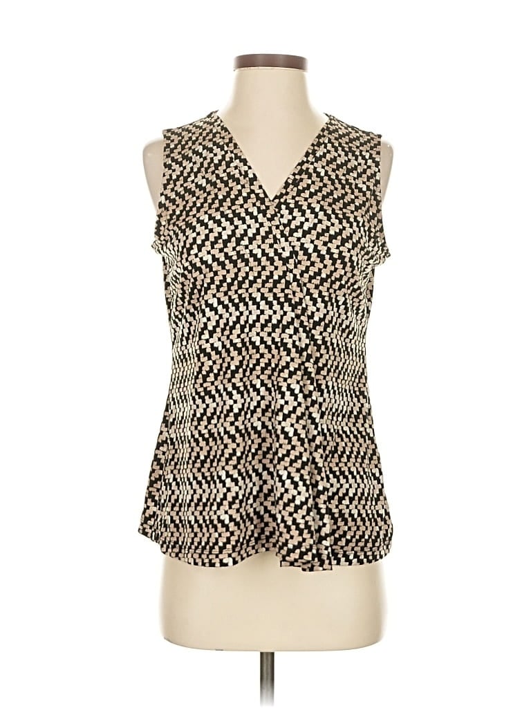 Pre-owned Dana Buchman Sleeveless Blouse In Black