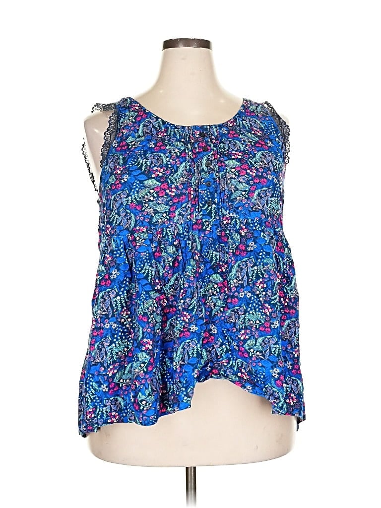 Pre-owned Lc Lauren Conrad Sleeveless Blouse In Blue