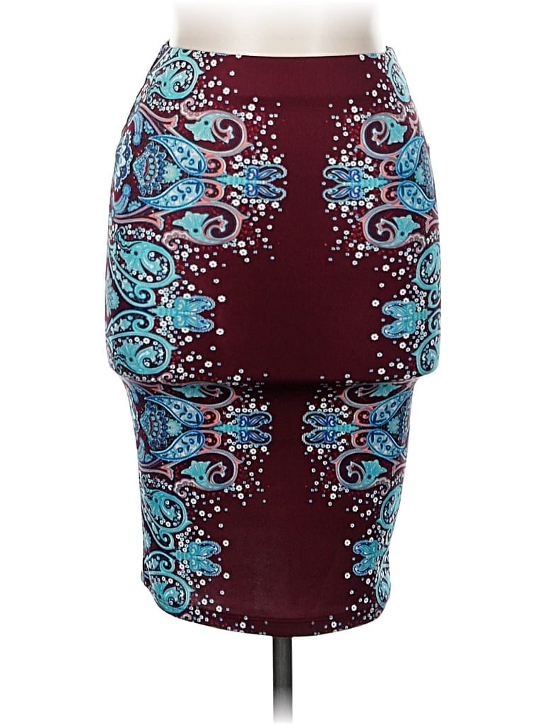 Pre-owned Rue21 Casual Skirt In Burgundy
