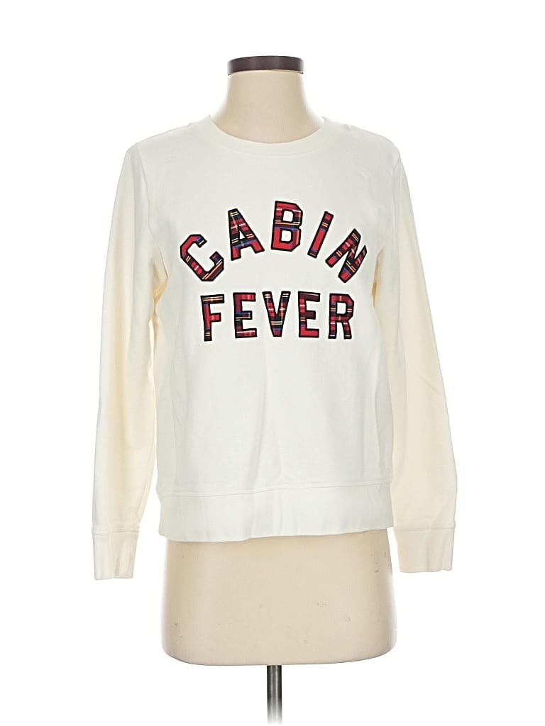 Pre-owned J.crew Factory Store Long Sleeve T-shirt In White