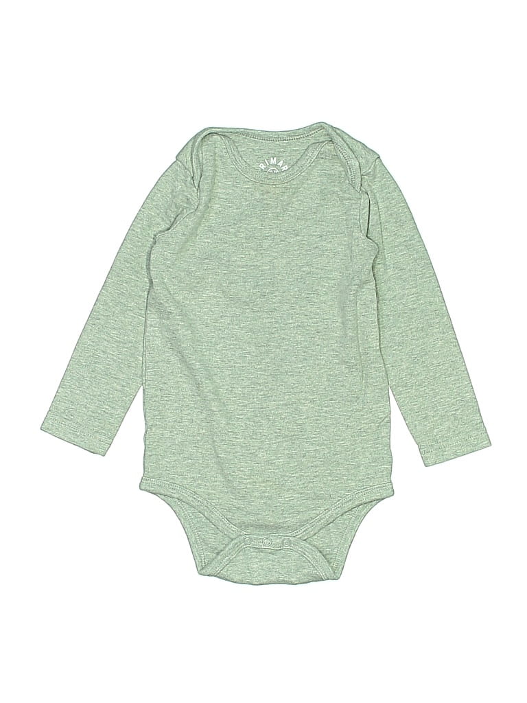 Pre-owned Primary Clothing Kids' Long Sleeve Onesie In Green