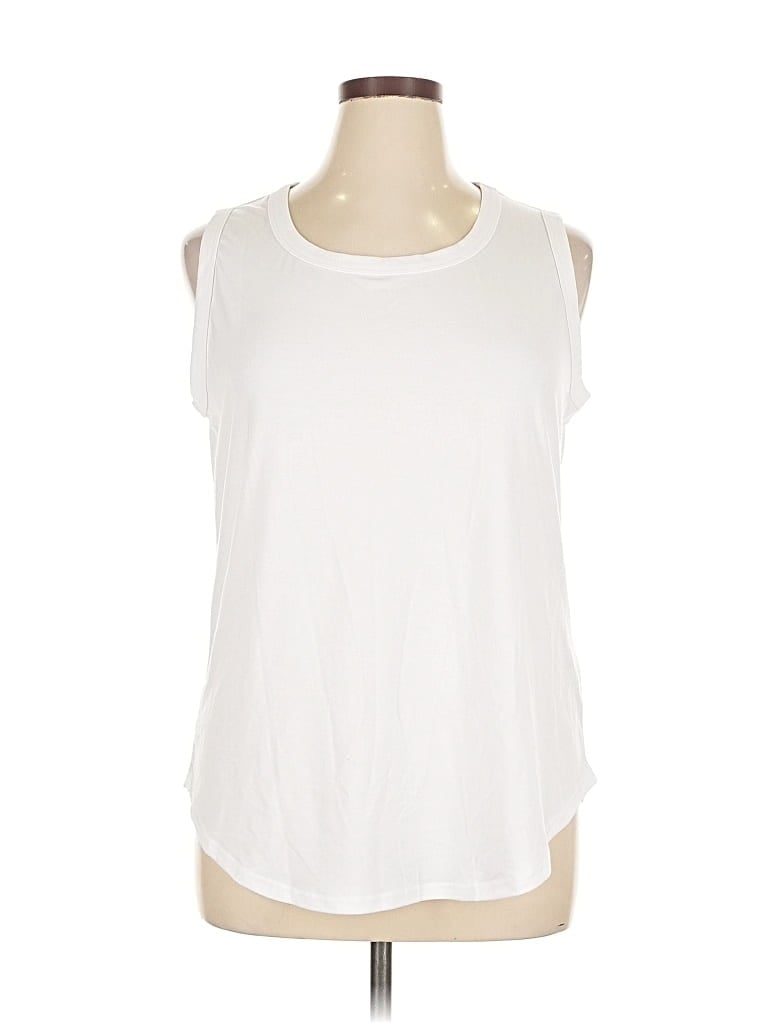 Pre-owned Unbranded Sleeveless T-shirt In White
