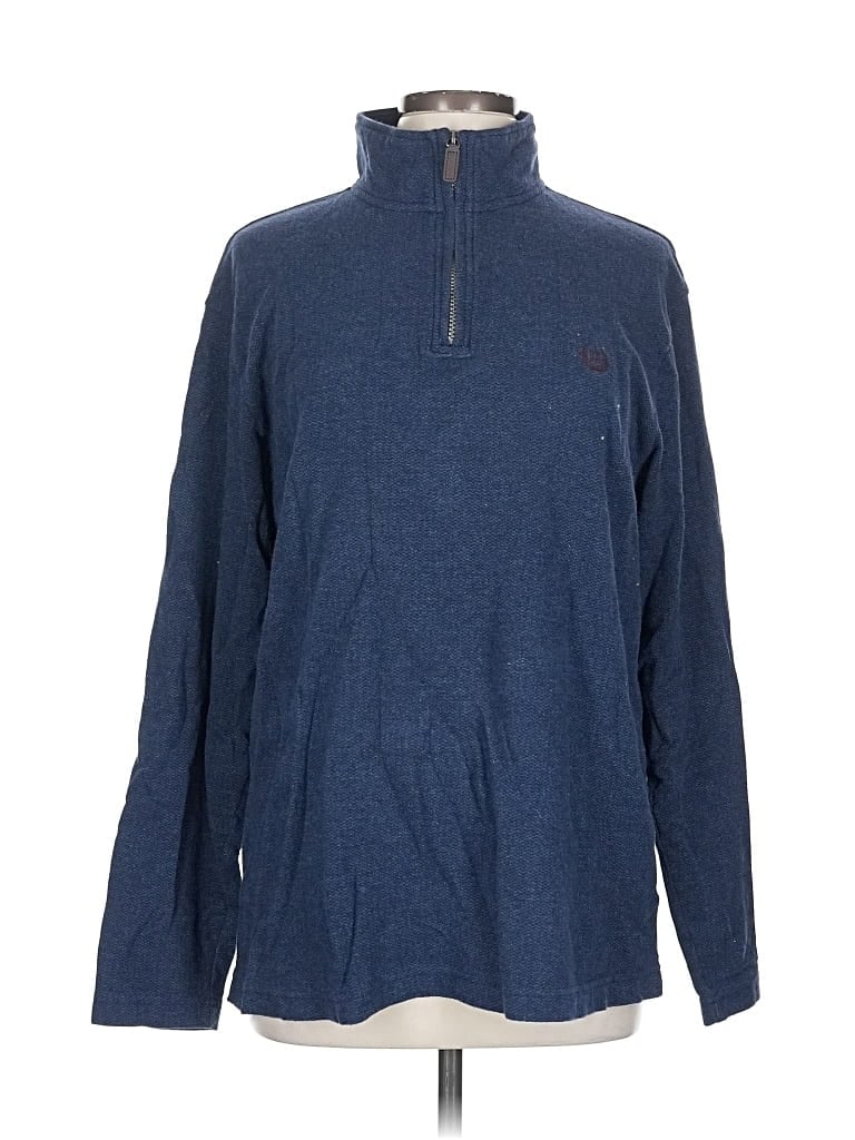 Pre-owned Chaps Fleece Jacket In Blue