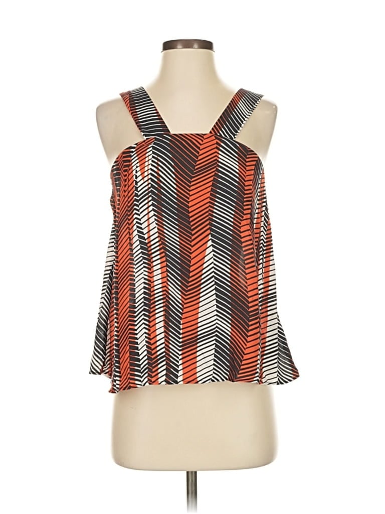 Pre-owned Zara Basic Sleeveless Blouse In Orange