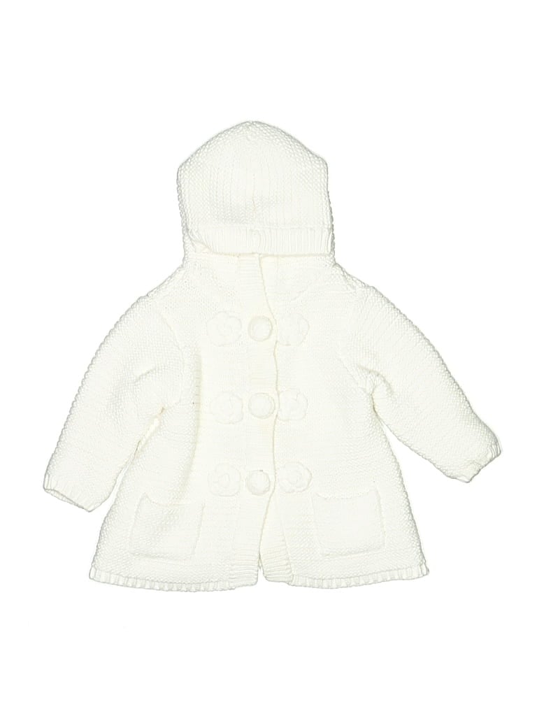 Pre-owned First Impressions Babies' Cardigan Sweater In White