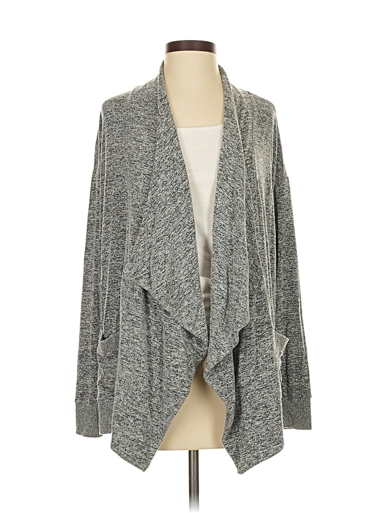 Pre-owned Lucky Brand Cardigan Sweater In Gray