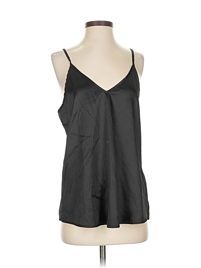 EMERY ROSE Pre-owned Tank Top Black Plunge Neckline Tops
