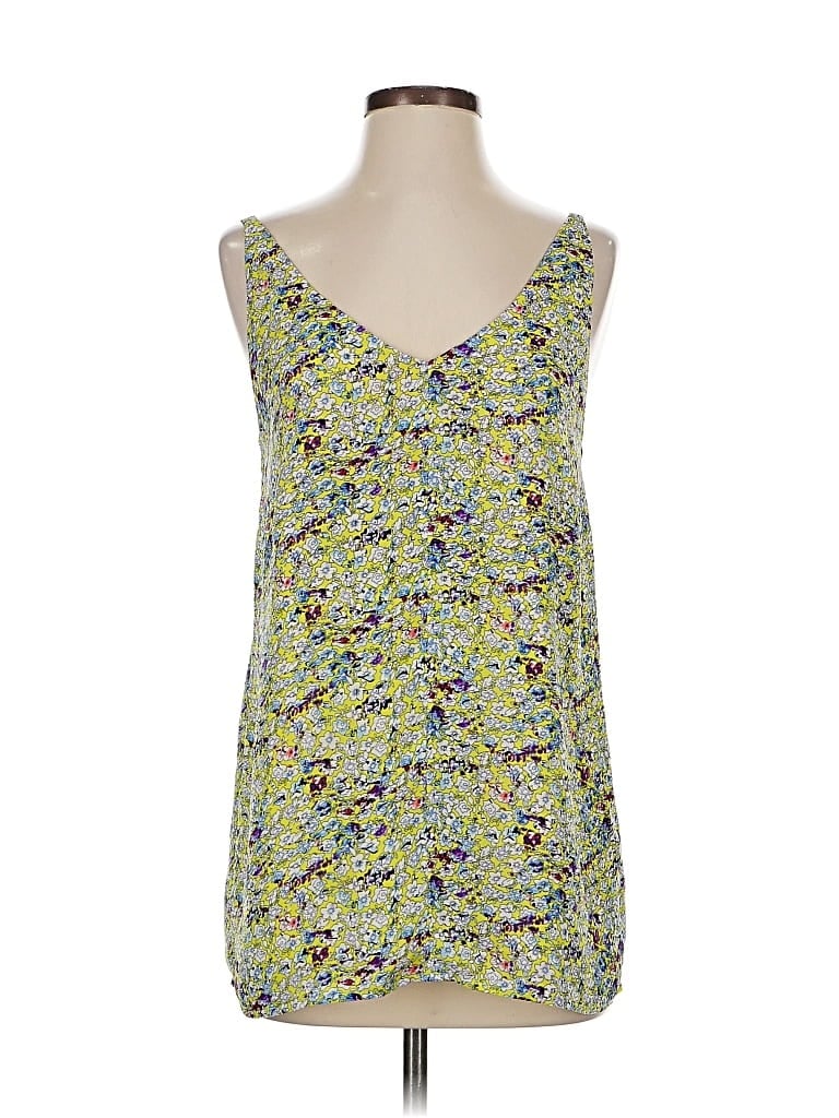 Pre-owned Cabi Tank Top Yellow Strapless Neckline Tops