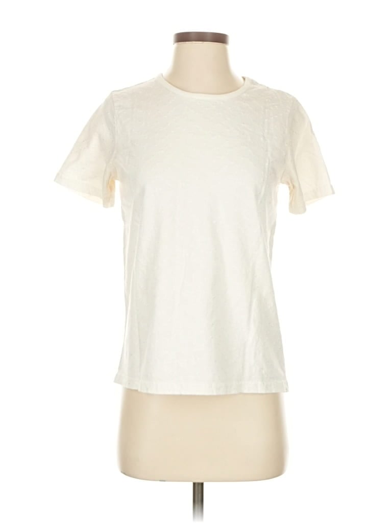 Pre-owned Croft & Barrow Short Sleeve T-shirt In White