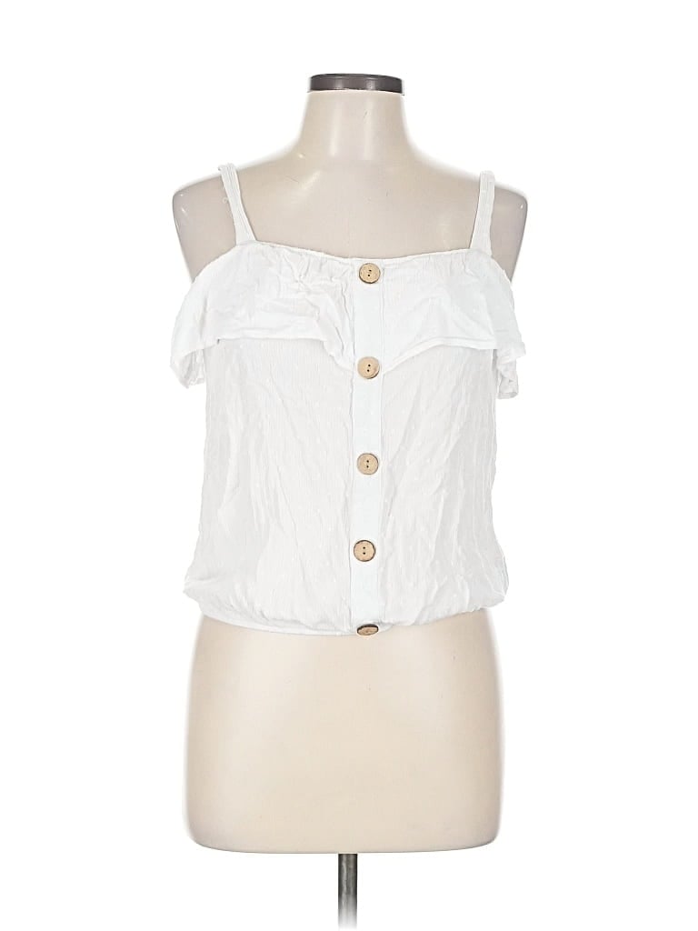 Pre-owned A. Byer Sleeveless Blouse In White