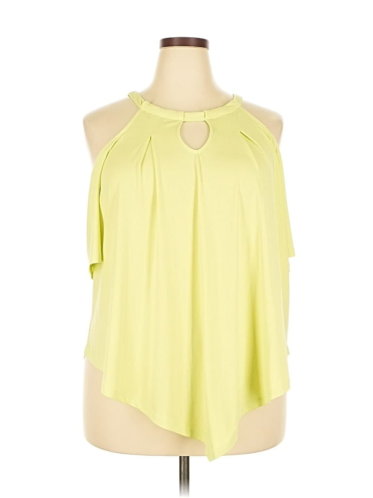 Pre-owned Torrid Tank Top Yellow Halter Neckline Tops