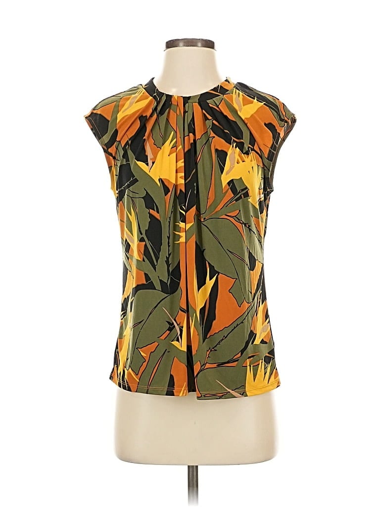 Pre-owned Liz Claiborne Sleeveless Blouse In Orange
