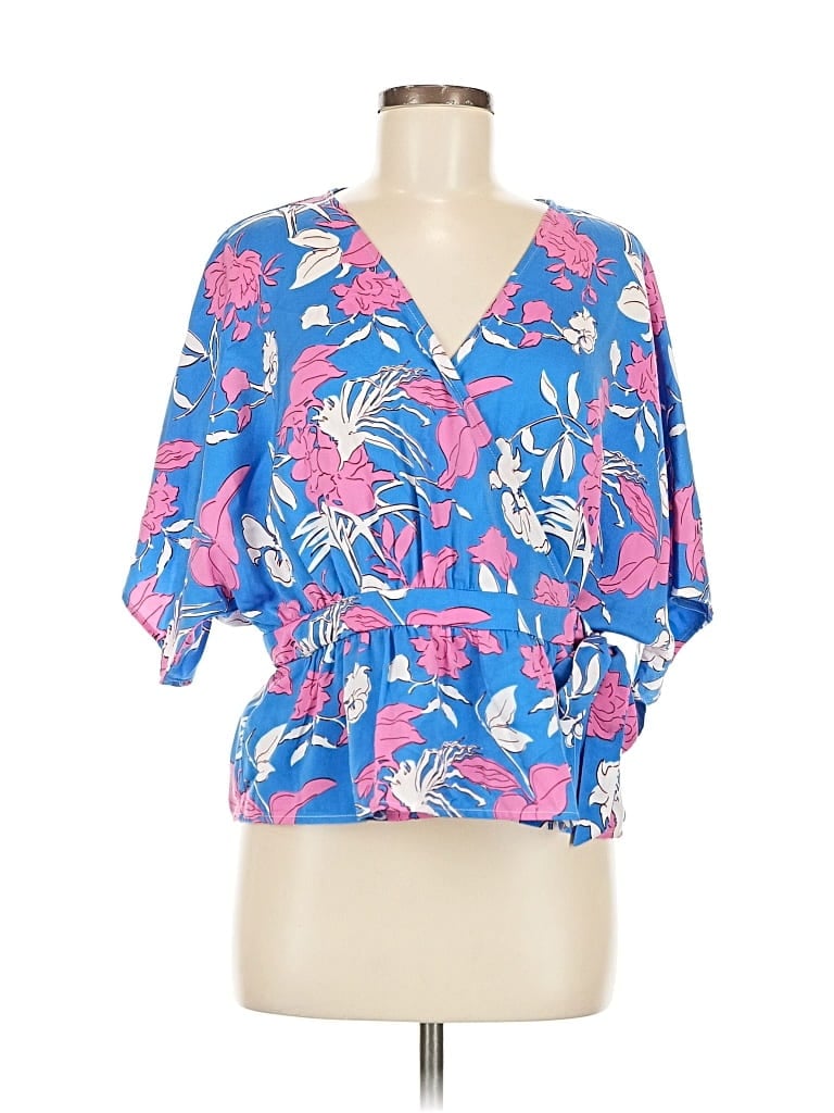 Pre-owned Marc New York Andrew Marc 3/4 Sleeve Blouse In Blue