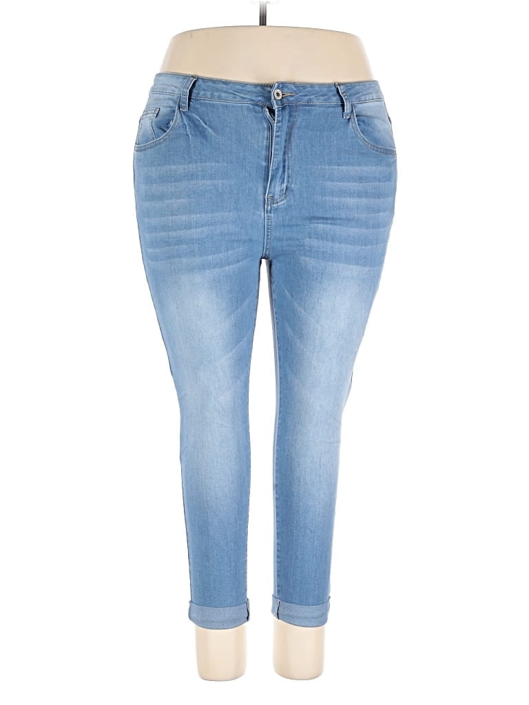 Pre-owned Shein Curve Jeans In Blue