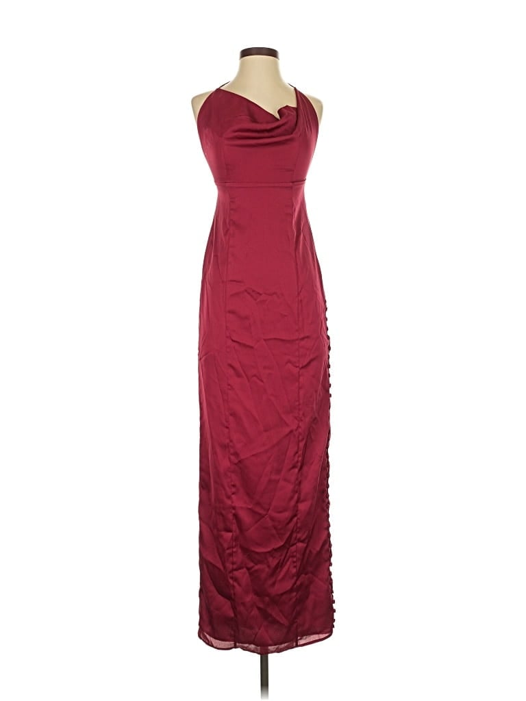 Pre-owned Fame And Partners Cocktail Dress In Burgundy