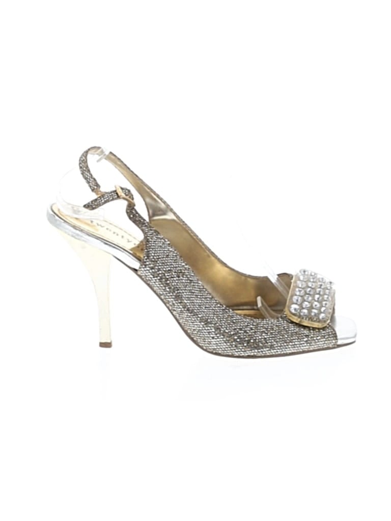 Pre-owned Twenty One Heels In Gold