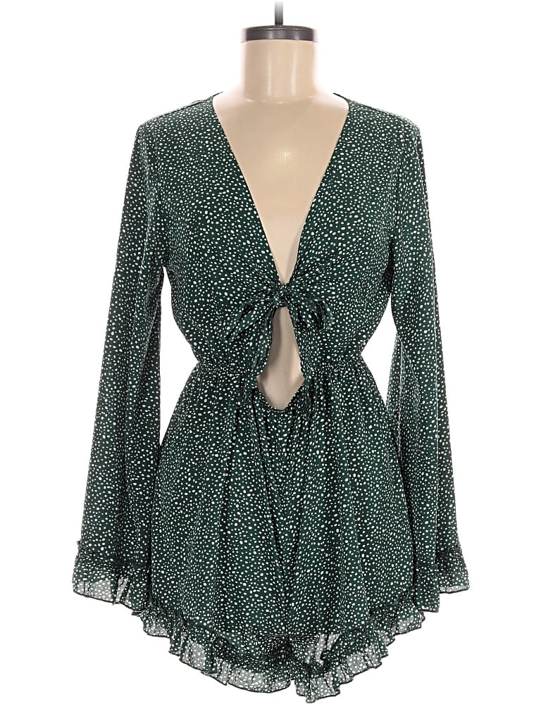 Pre-owned Shein Romper In Green