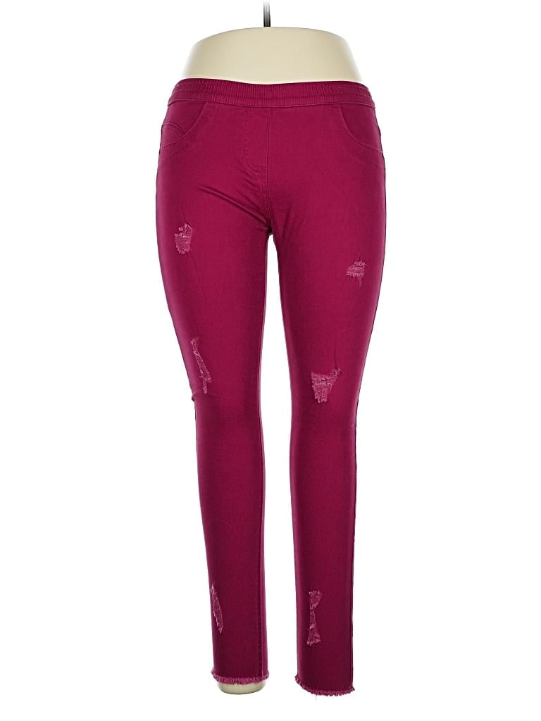 Pre-owned Just Love Active Pants In Burgundy