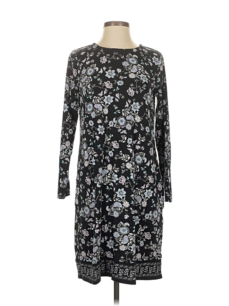 Pre-owned Jjill Casual Dress In Black