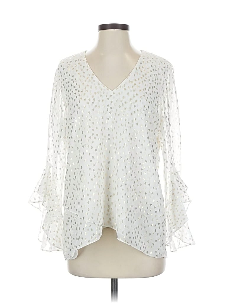 Click to view more detailed imagery on our partner's website Pre-owned Vince Camuto 3/4 Sleeve Blouse In White