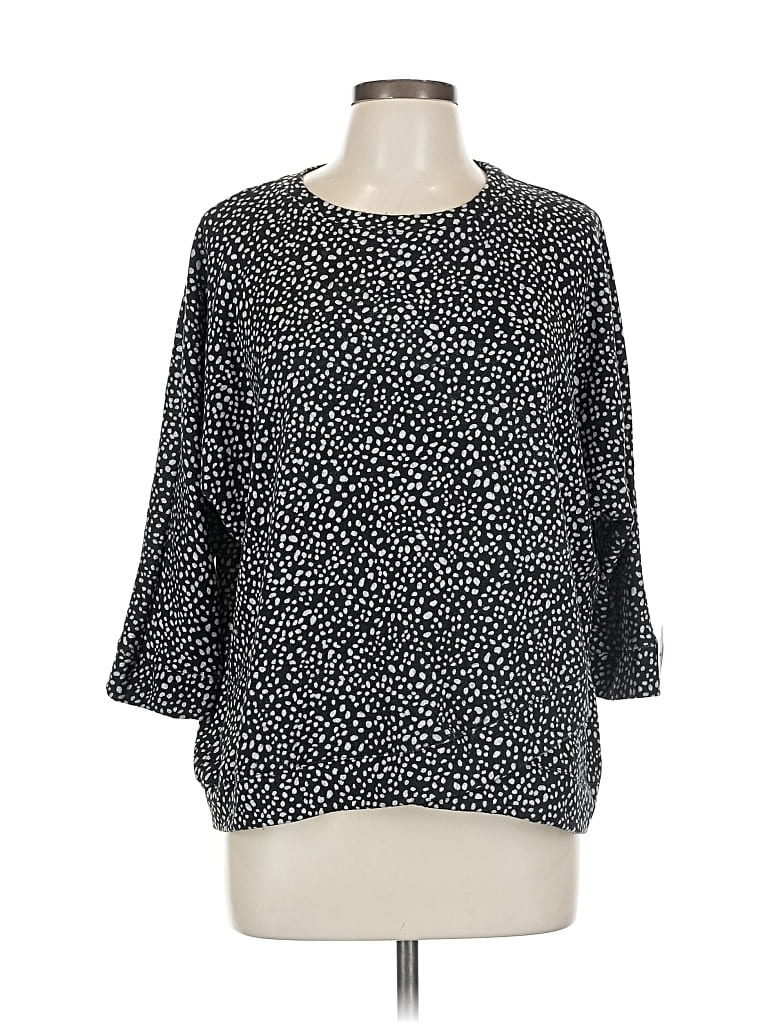 Pre-owned Simply Vera Vera Wang 3/4 Sleeve Blouse In Black