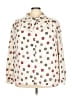 Koret 100% Polyester Print Ivory Long Sleeve Blouse Size 24 - photo 1