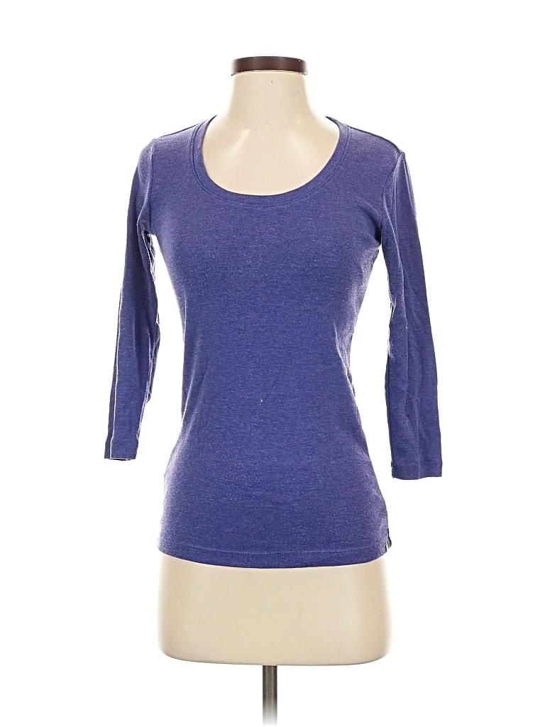 Pre-owned Eddie Bauer 3/4 Sleeve T-shirt In Blue